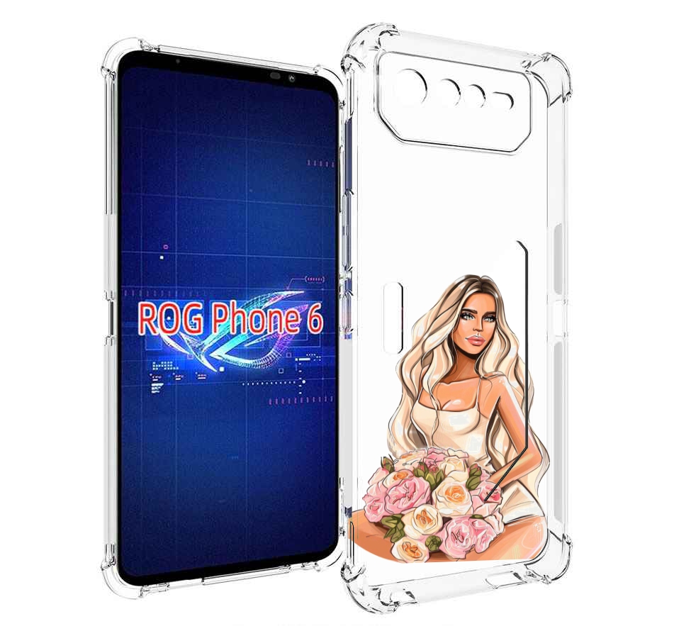 

Чехол MyPads Нежная-девушка женский для Asus ROG Phone 6, Прозрачный, Tocco