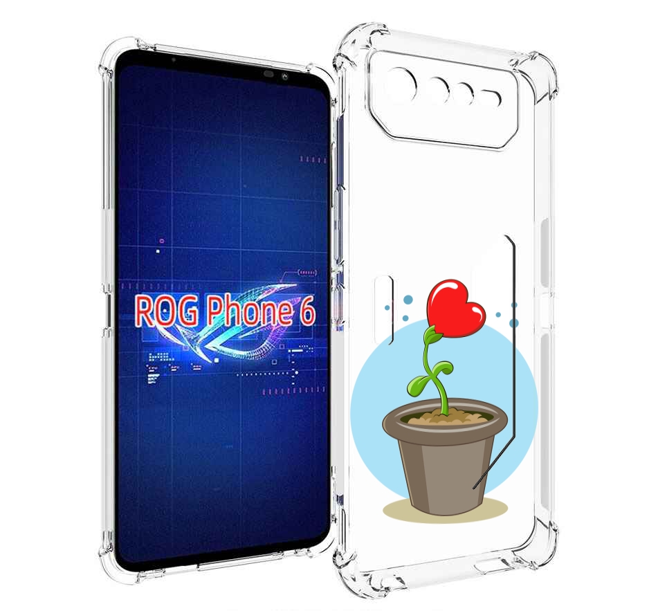 

Чехол MyPads Растение любви 14 февраля для Asus ROG Phone 6, Прозрачный, Tocco