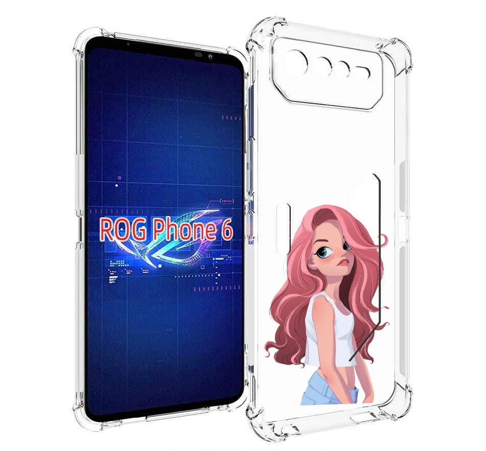 

Чехол MyPads Мультяшный-арт-девушки женский для Asus ROG Phone 6, Прозрачный, Tocco