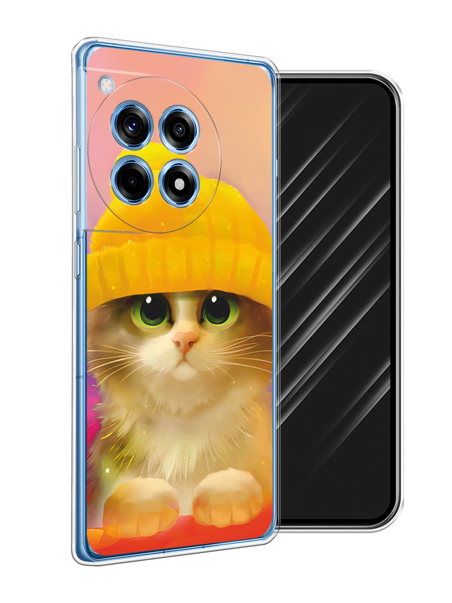 

Чехол Awog на OnePlus 12R "Котенок в желтой шапке", Желтый, 154650-1