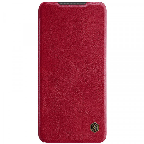Кожаный чехол (книжка) Nillkin Qin Series для Xiaomi Poco M3 (Красный)