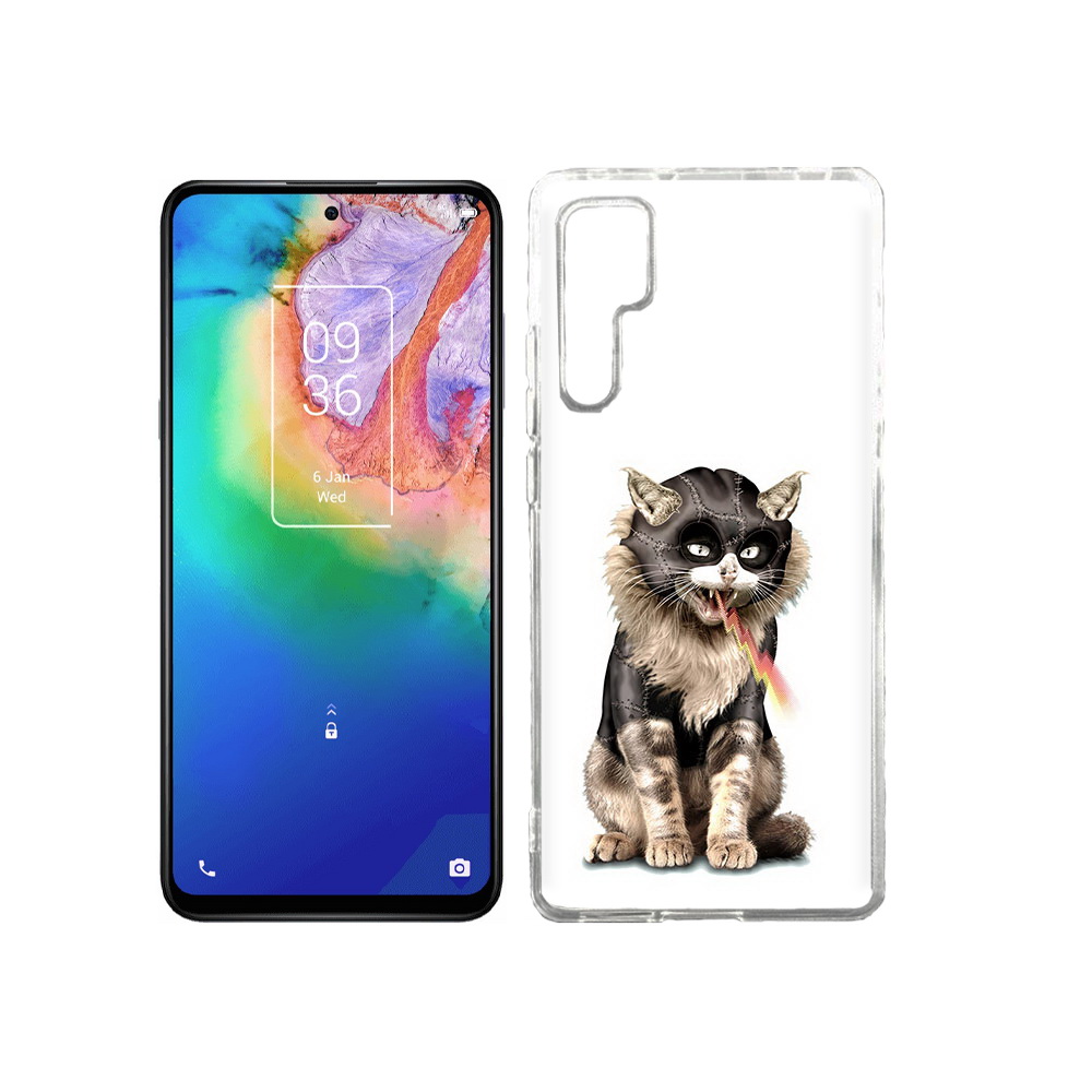 

Чехол MyPads Tocco для TCL 20 Pro дьяволский кот, Прозрачный, Tocco