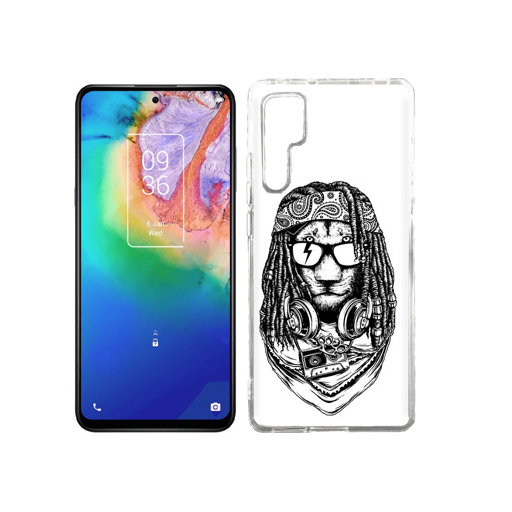 

Чехол MyPads Tocco для TCL 20 Pro дреды льва, Прозрачный, Tocco