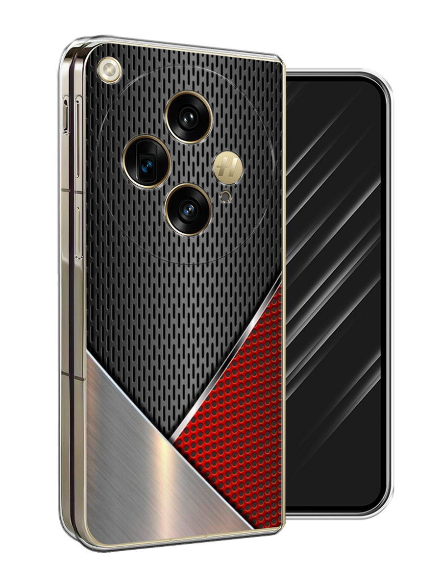 

Чехол Awog на OnePlus Open "Стальной металл", Черный;красный;серебристый, 154350-1