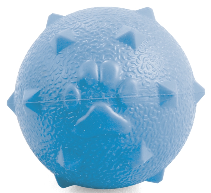 фото Развивающая игрушка для собак triol мяч с шипами, голубой, 6 см