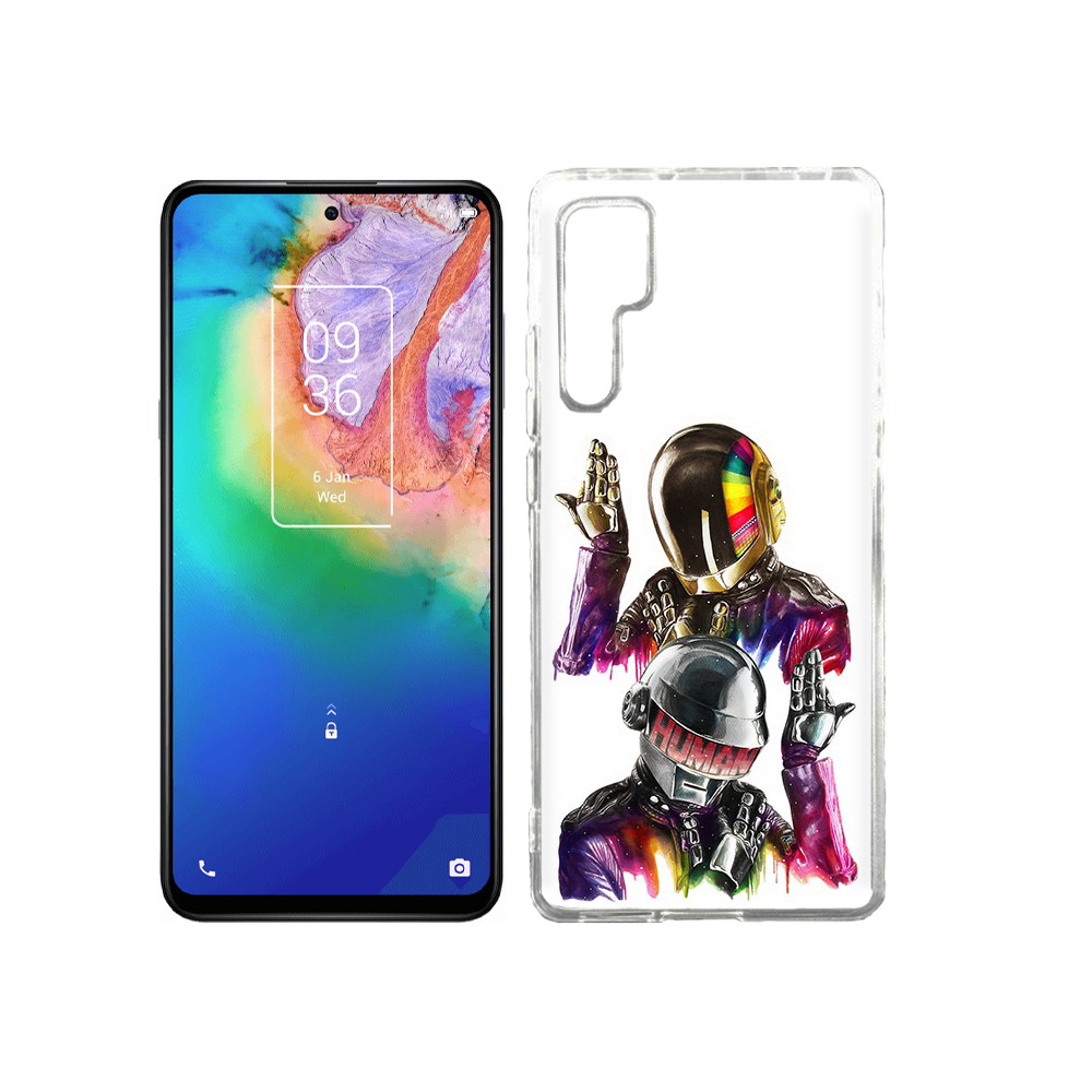 

Чехол MyPads Tocco для TCL 20 Pro диско космонавты, Прозрачный, Tocco