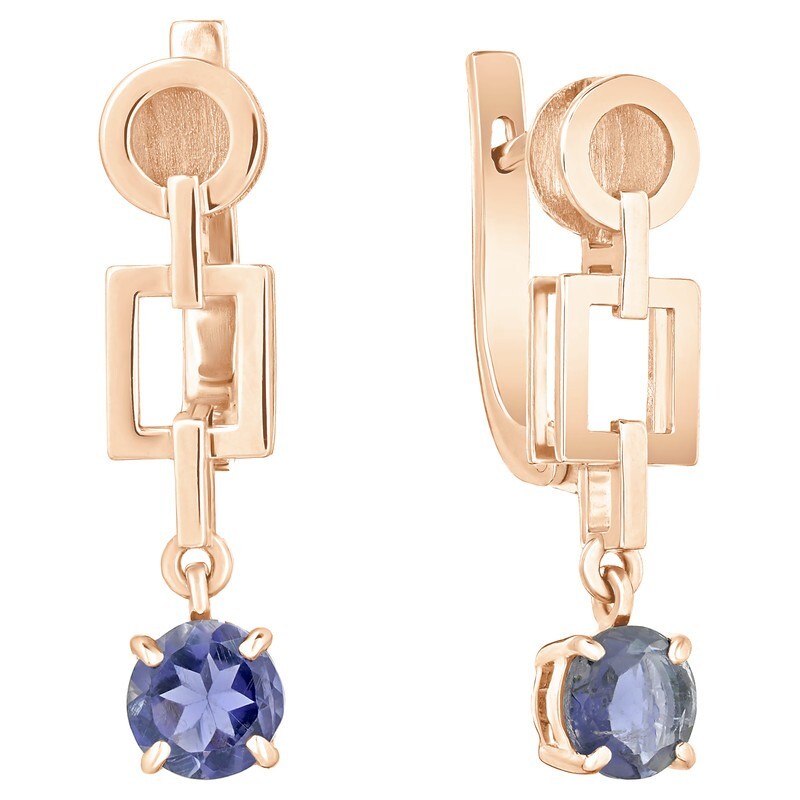 

Серьги из серебра с иолитом LAZURIT-ONLINE 7797RG, 7797RG