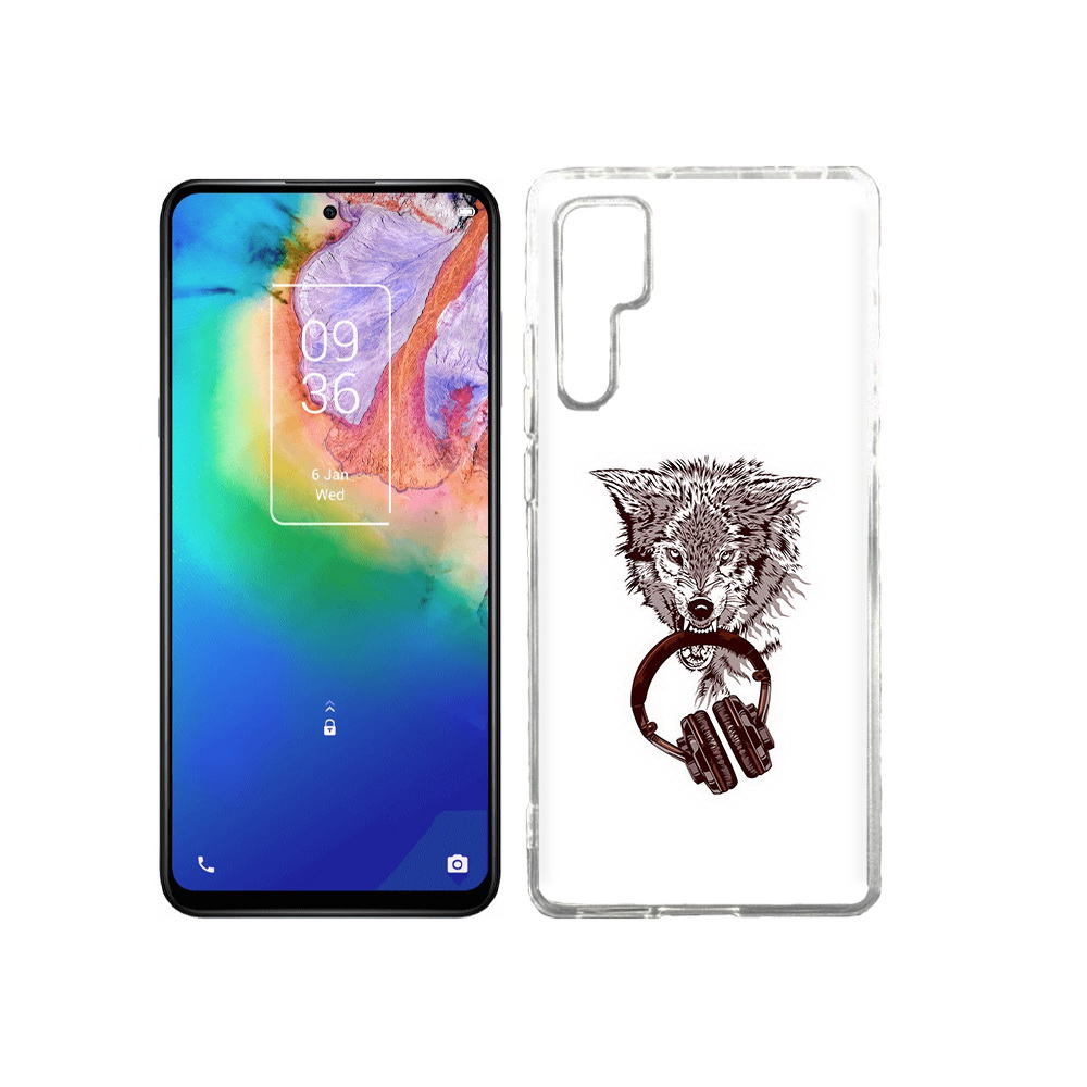

Чехол MyPads Tocco для TCL 20 Pro дикий волк, Прозрачный, Tocco