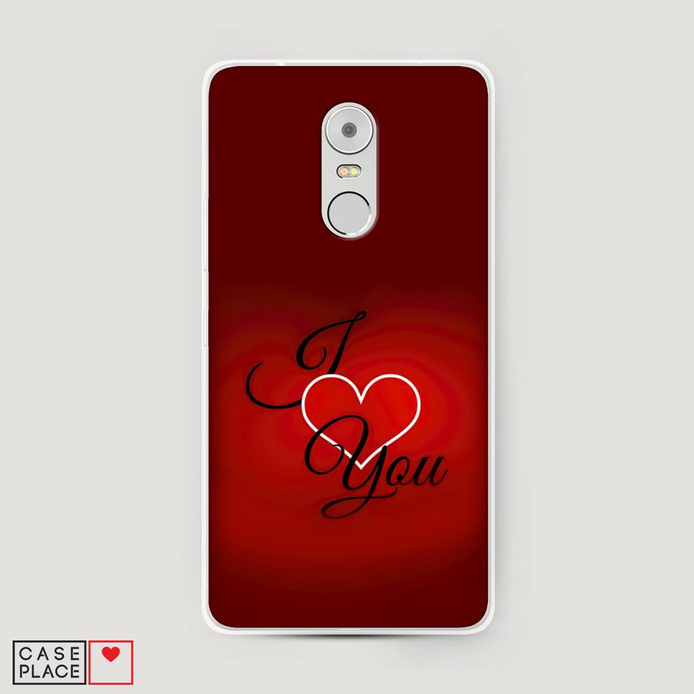 

Чехол Awog на Lenovo K6 Note / Леново K6 Note "I love you 3", Красный;черный, 112250-6