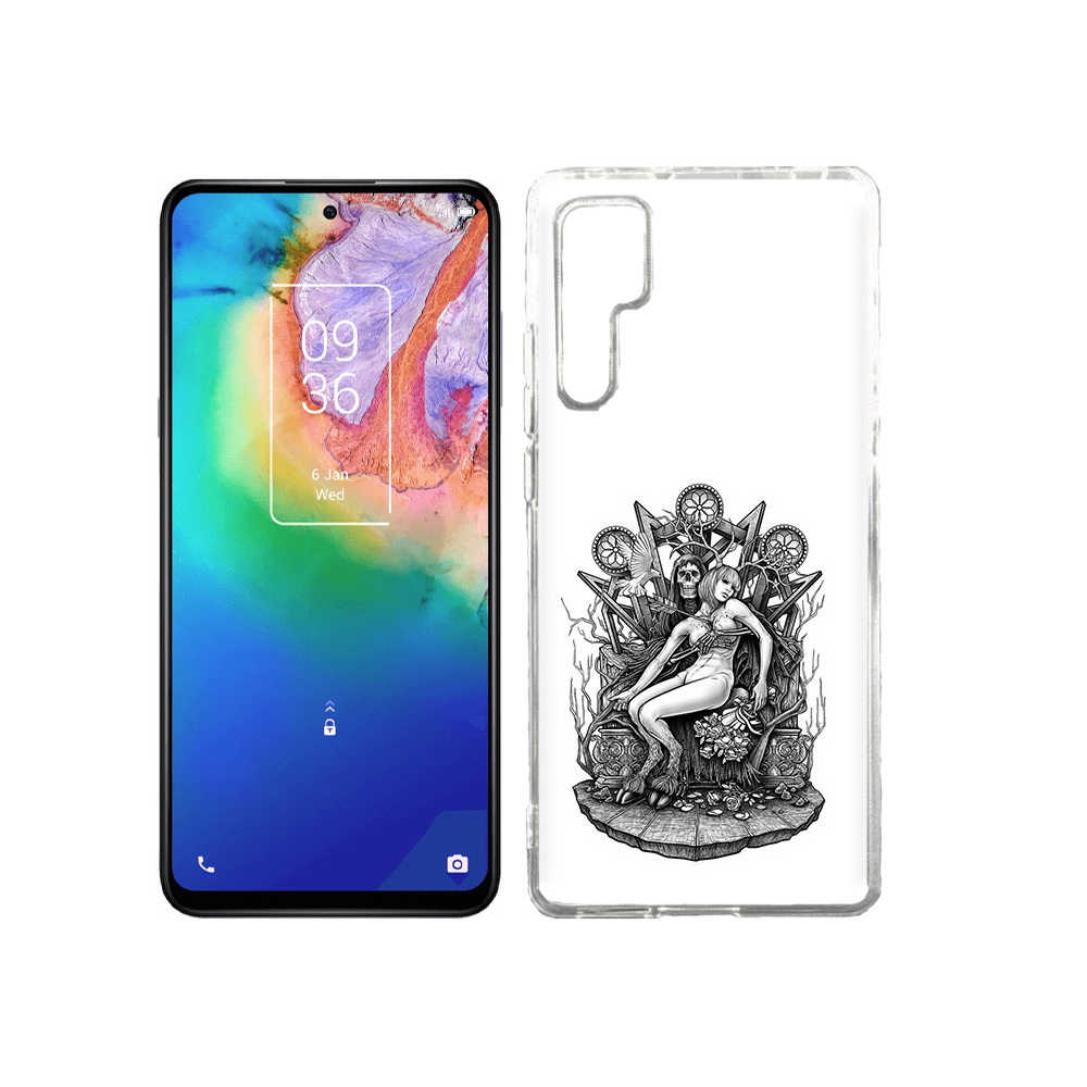 

Чехол MyPads Tocco для TCL 20 Pro девушка на троне, Прозрачный, Tocco