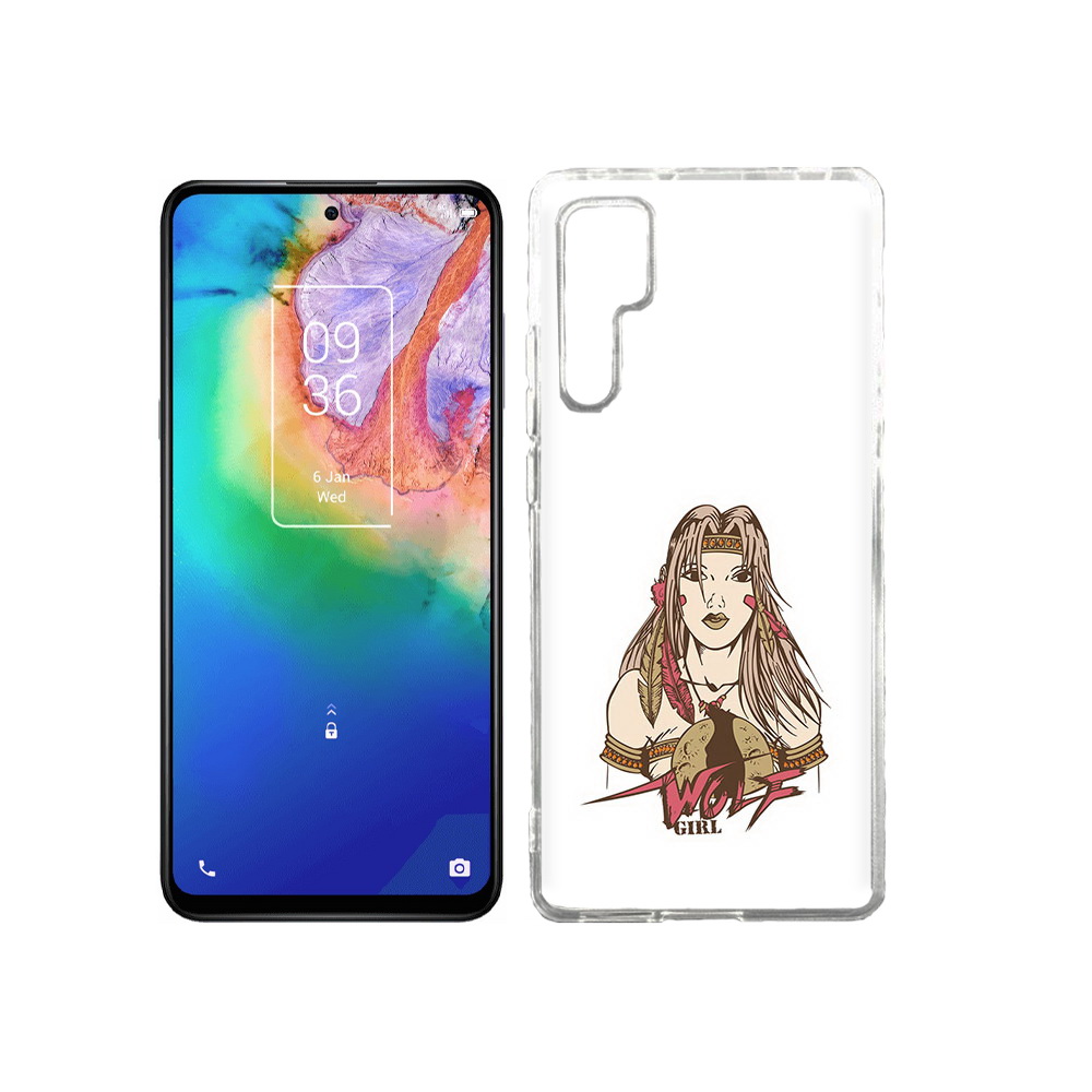 

Чехол MyPads Tocco для TCL 20 Pro девушка волк, Прозрачный, Tocco