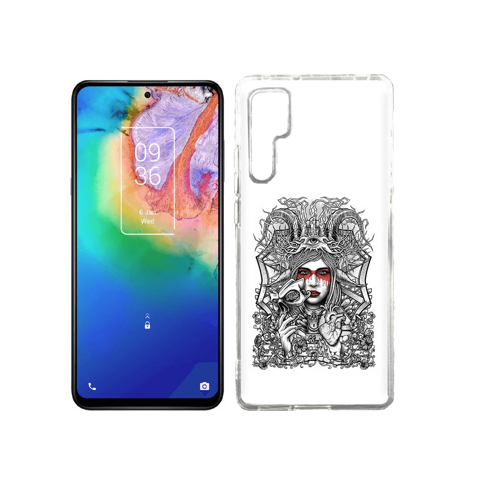 

Чехол MyPads Tocco для TCL 20 Pro грусная девушка, Прозрачный, Tocco