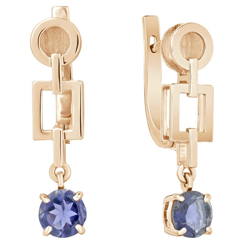 

Серьги из серебра с иолитом LAZURIT-ONLINE 7797PG, 7797PG
