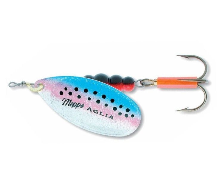

Блесна для рыбалки вращающаяся Mepps AGLIA FLUO, Micropigments Trout (13 / Rainbo / 5 / /, Голубой, Aglia Fluo Micropigments Trout