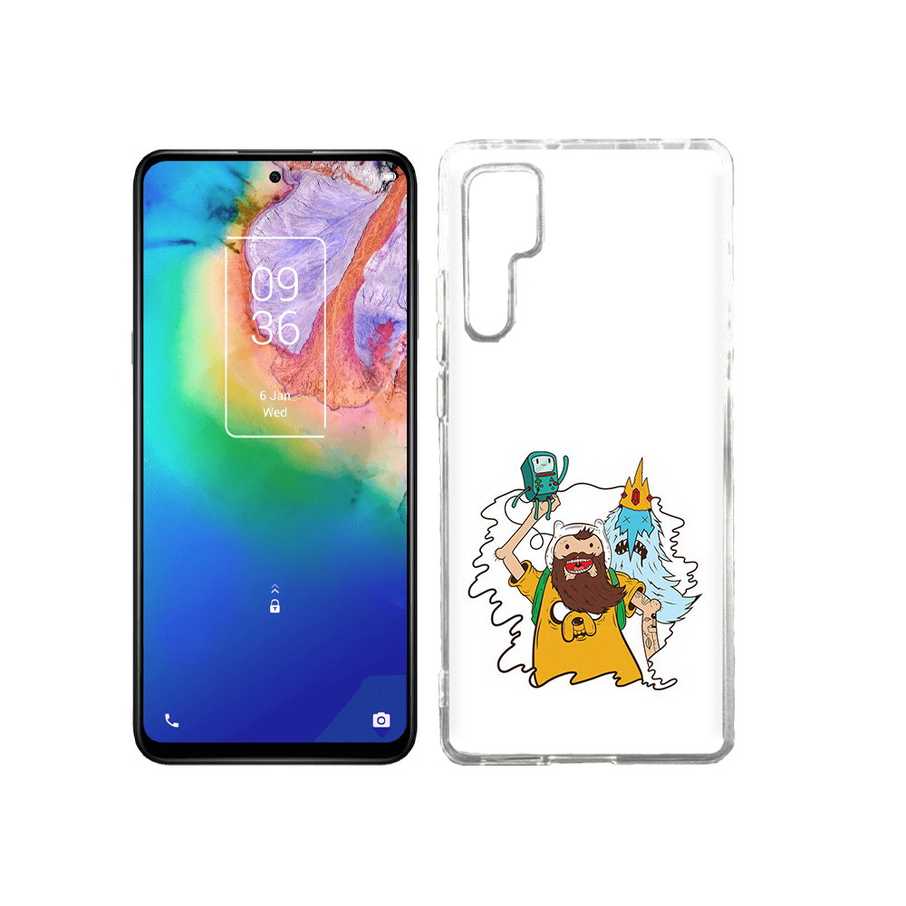 

Чехол MyPads Tocco для TCL 20 Pro время приключений старый Финн, Прозрачный, Tocco