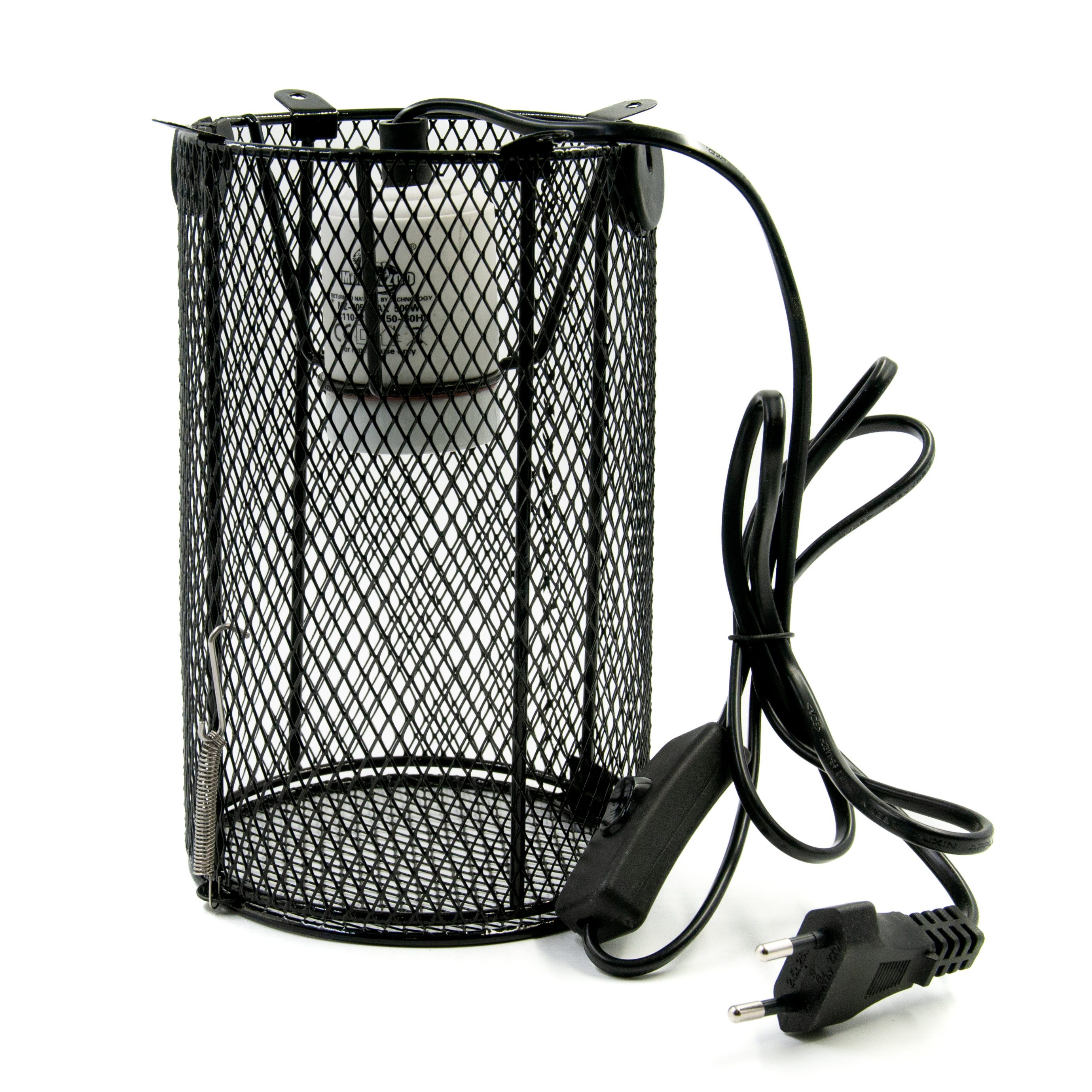 Патрон для террариумов MCLANZOO Е27, черный, керамический, 12х20 см