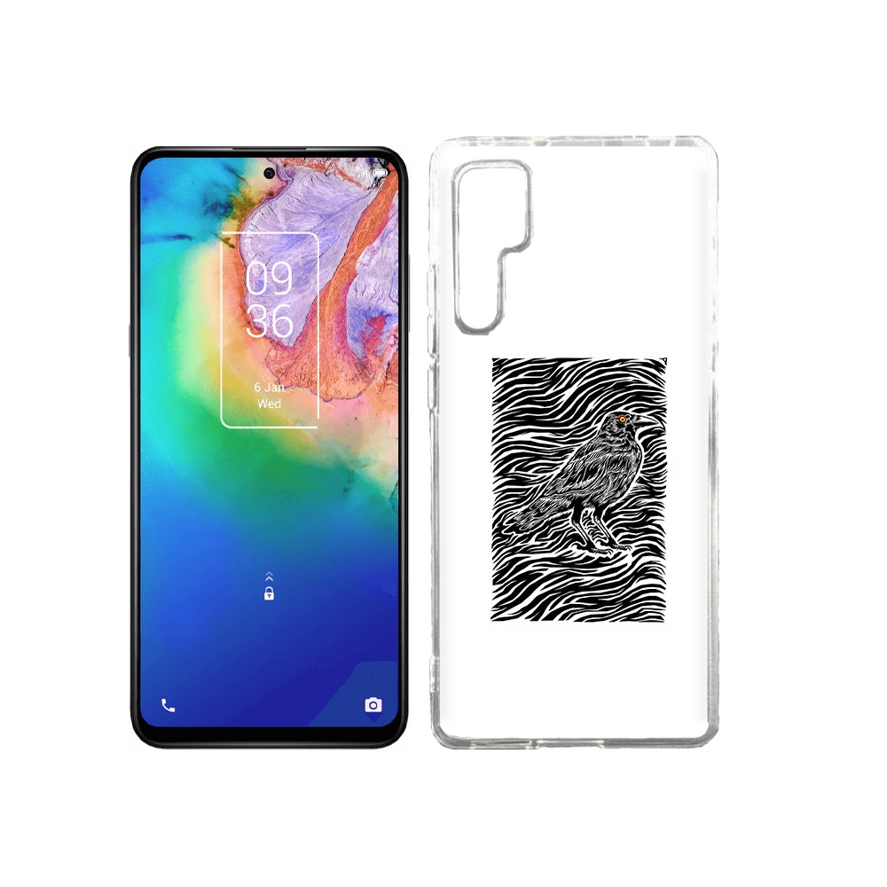 

Чехол MyPads Tocco для TCL 20 Pro ворон в абстракции, Прозрачный, Tocco