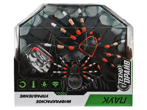 

325832 Паук на инфракрасном управлении, свет, движение, кор.20x10x18см ТЕХНОДРАЙВ