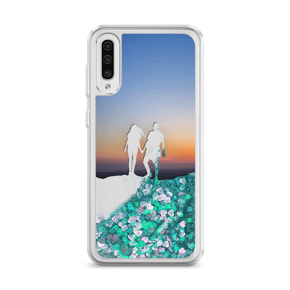 

Жидкий чехол с блестками "Пара на краю света" на Samsung Galaxy A30s, 28895-1