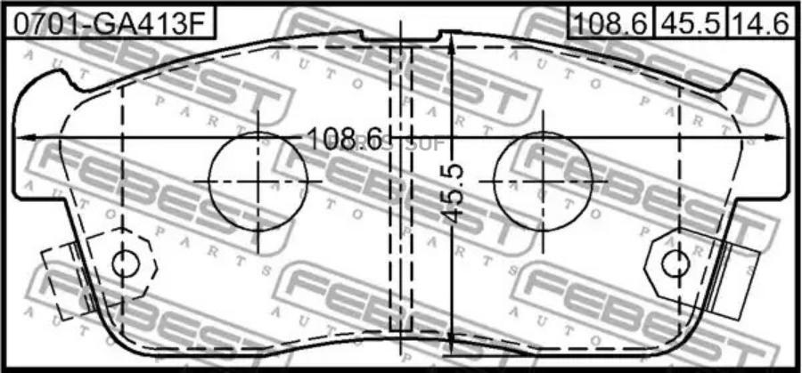 Тормозные колодки FEBEST передние 0701ga413f