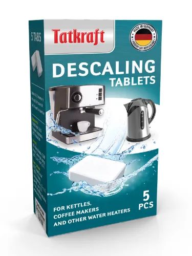 Средство для кофемашины Tatkraft от накипи, для очистки, 5 шт таблетки от накипи для чайников и термопотов filtero 604