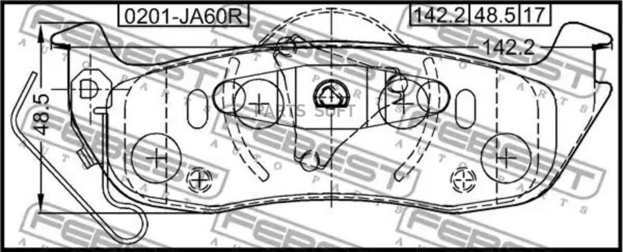 

Тормозные колодки FEBEST задние 0201ja60r