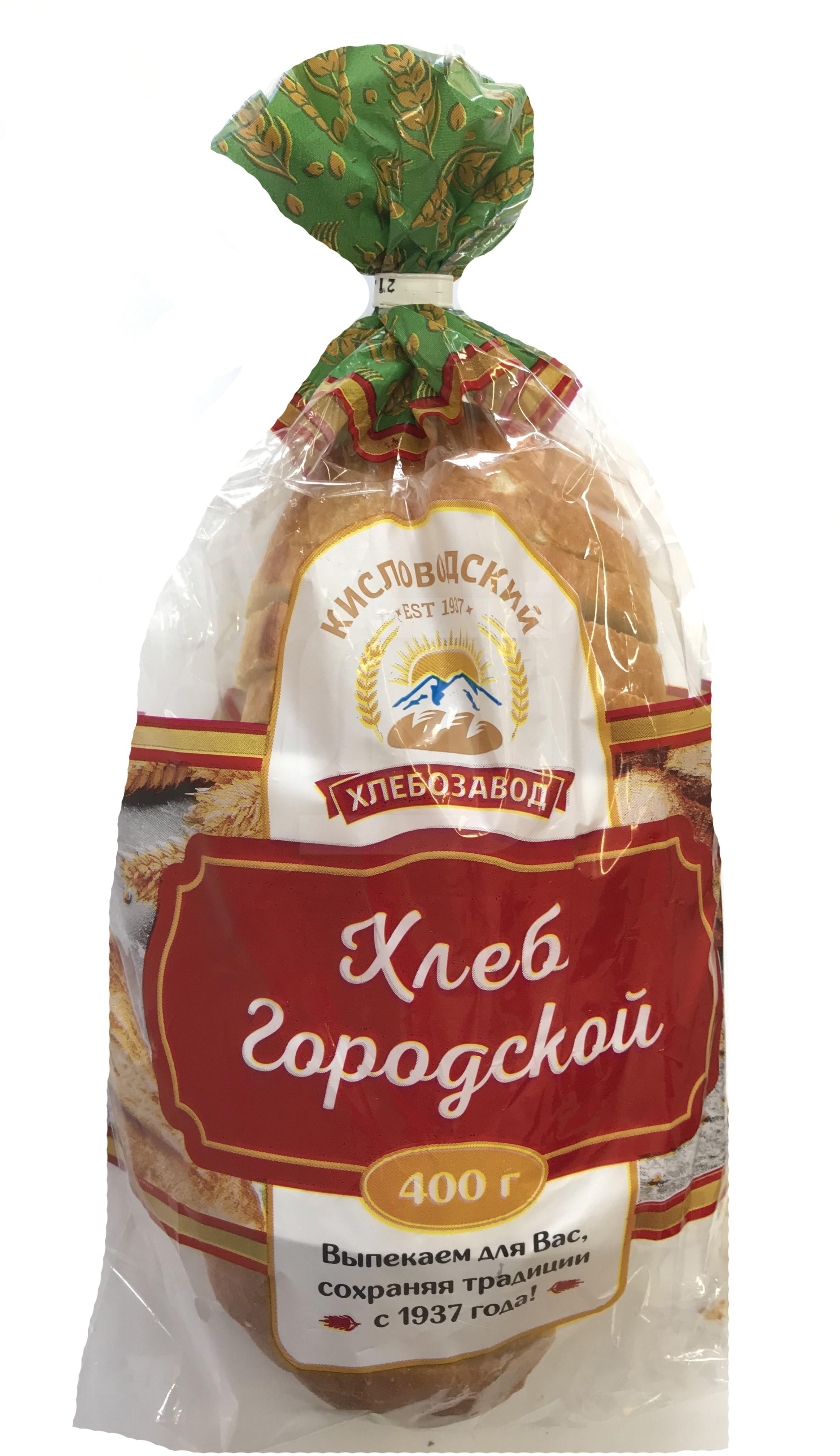 

Хлеб белый Кисловодский Хлебокомбинат Городской пшеничный 400 г, Городской пшеничный
