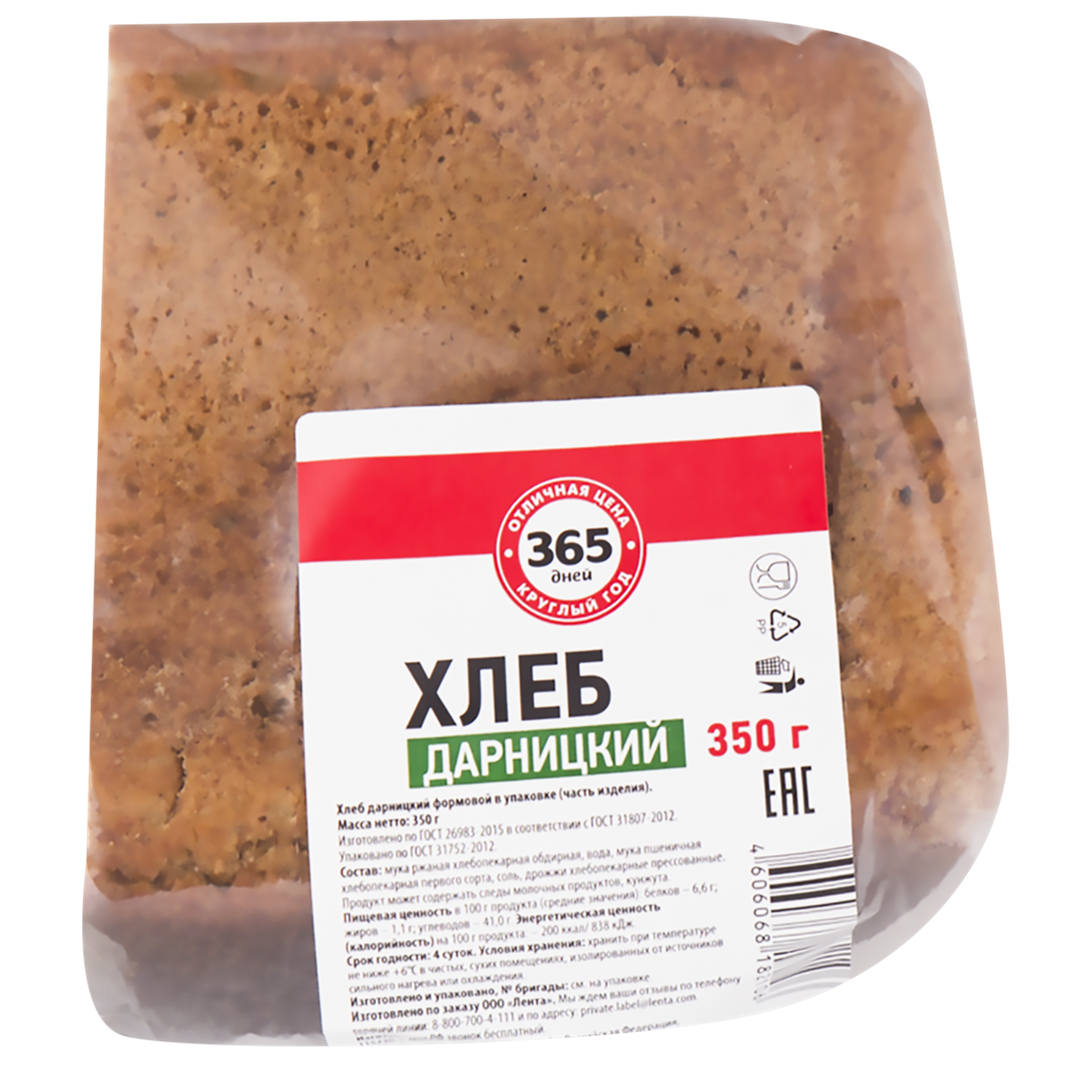 

Хлеб серый 365 дней Дарницкий 350 г, Дарницкий
