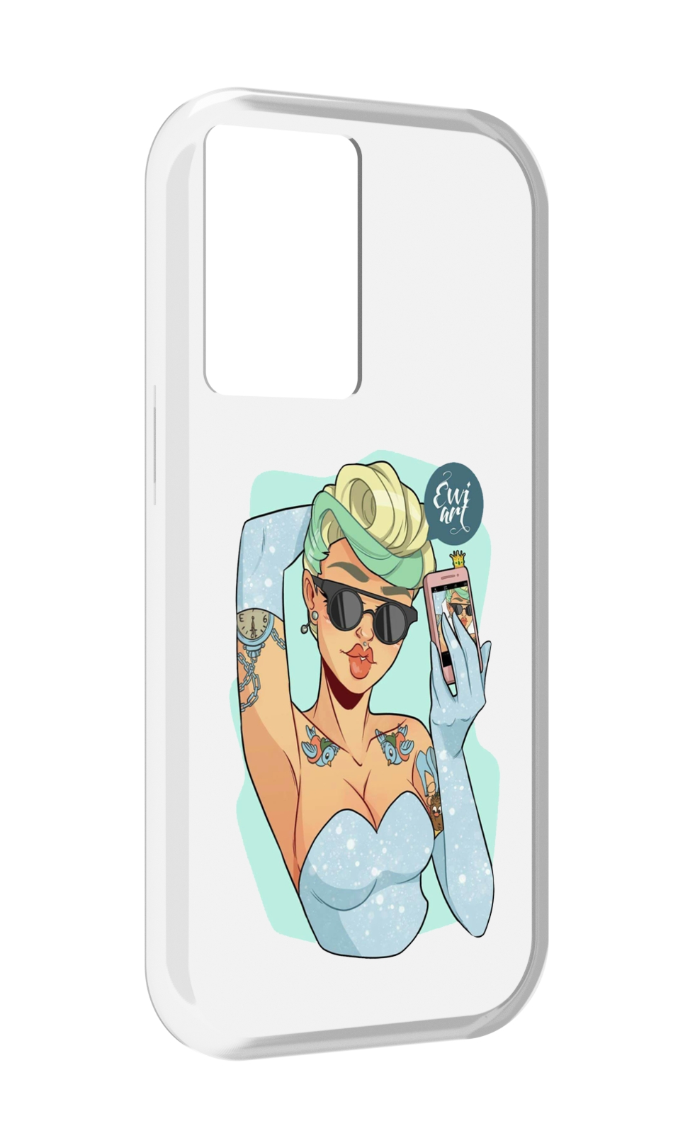 

Чехол MyPads девушка с короткой стрижкой женский для OnePlus Nord N20 SE, Прозрачный, Tocco