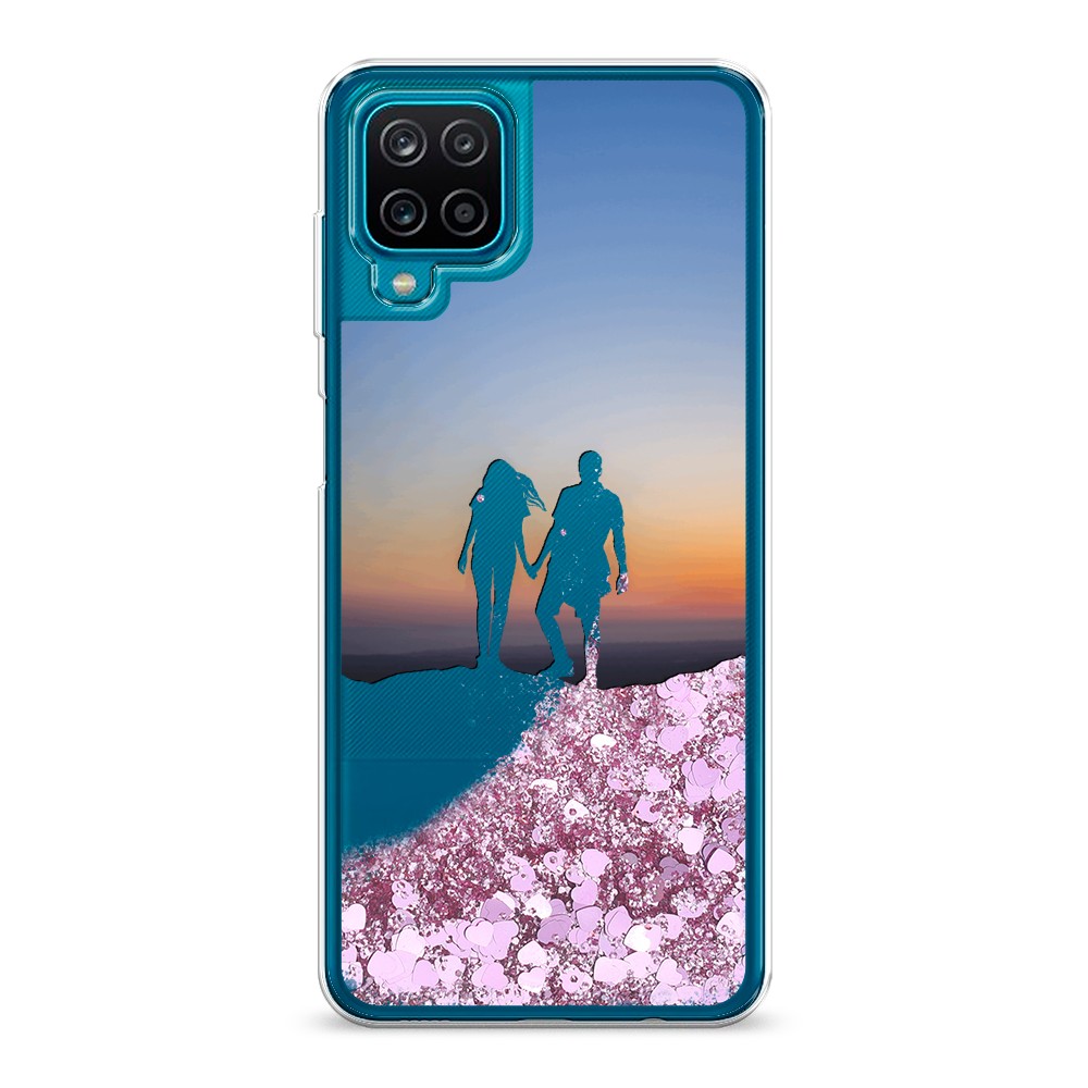 

Жидкий чехол с блестками "Пара на краю света" на Samsung Galaxy A12
