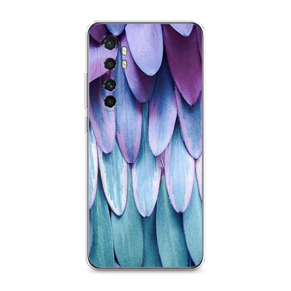 

Чехол на Xiaomi Mi Note 10 Lite "Синее перо", Фиолетовый;голубой, 38450-3