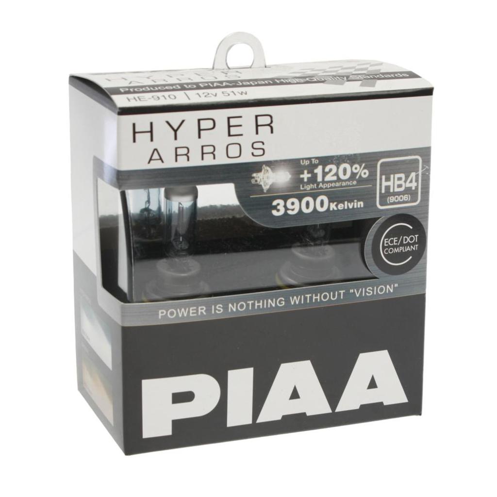 Лампа 12V HB4 55W +120% бокс (2шт.) HYPER ARROS PIAA HE-910-HB4