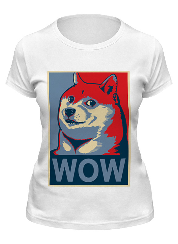 

Футболка женская Printio Wow doge белая S, Белый, Wow doge