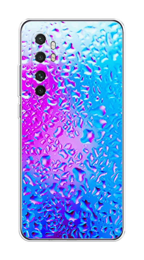 

Чехол на Xiaomi Mi Note 10 Lite "Капли на стекле", Голубой;розовый, 38450-3