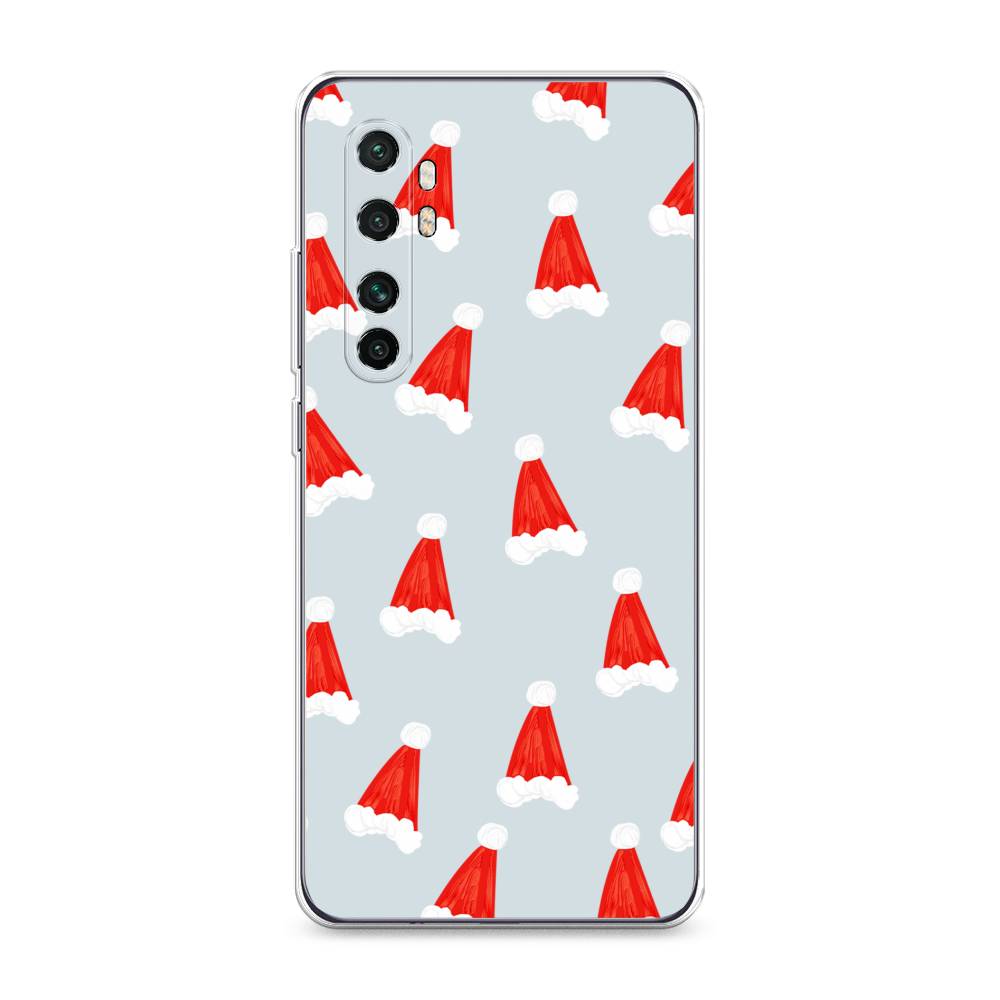 

Чехол на Xiaomi Mi Note 10 Lite "Новогодние шапочки", Белый;красный;серый, 38450-5