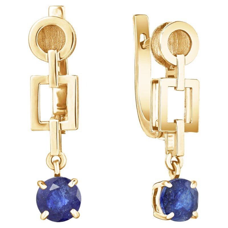 

Серьги из серебра с сапфиром LAZURIT-ONLINE 7795YG, 7795YG