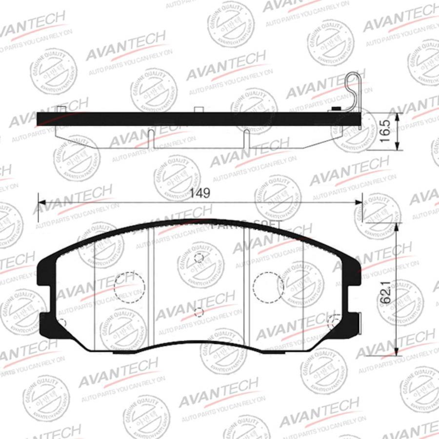 

Тормозные колодки AVANTECH дисковые av096