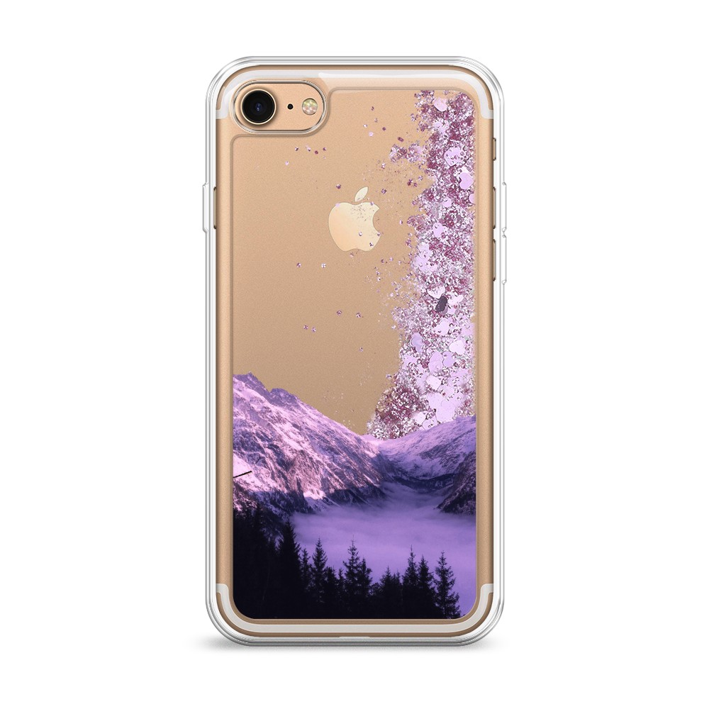 

Жидкий чехол с блестками "Горный туман" на Apple iPhone 8, 10894-1
