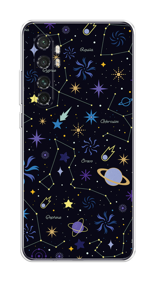 

Чехол на Xiaomi Mi Note 10 Lite "Цветной космос", Желтый, 38450-2