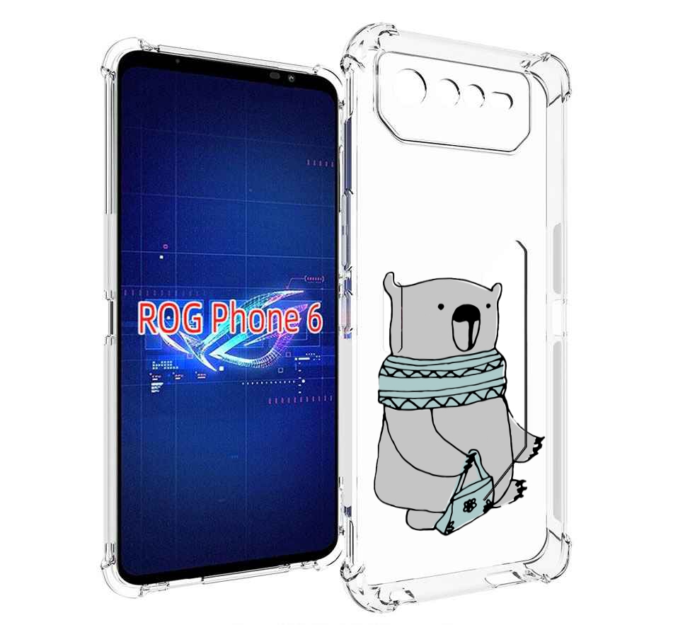 

Чехол MyPads Модный медведь для Asus ROG Phone 6, Прозрачный, Tocco