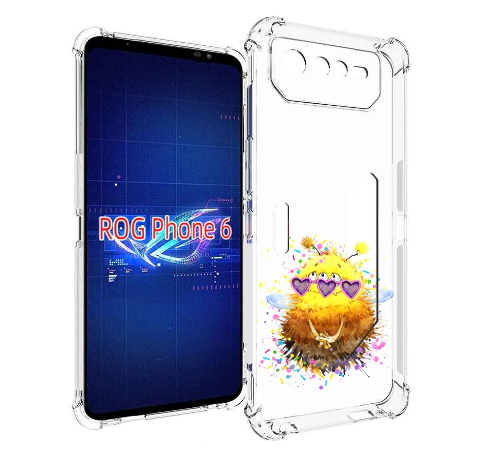 

Чехол MyPads Пушитый шмель для Asus ROG Phone 6, Прозрачный, Tocco