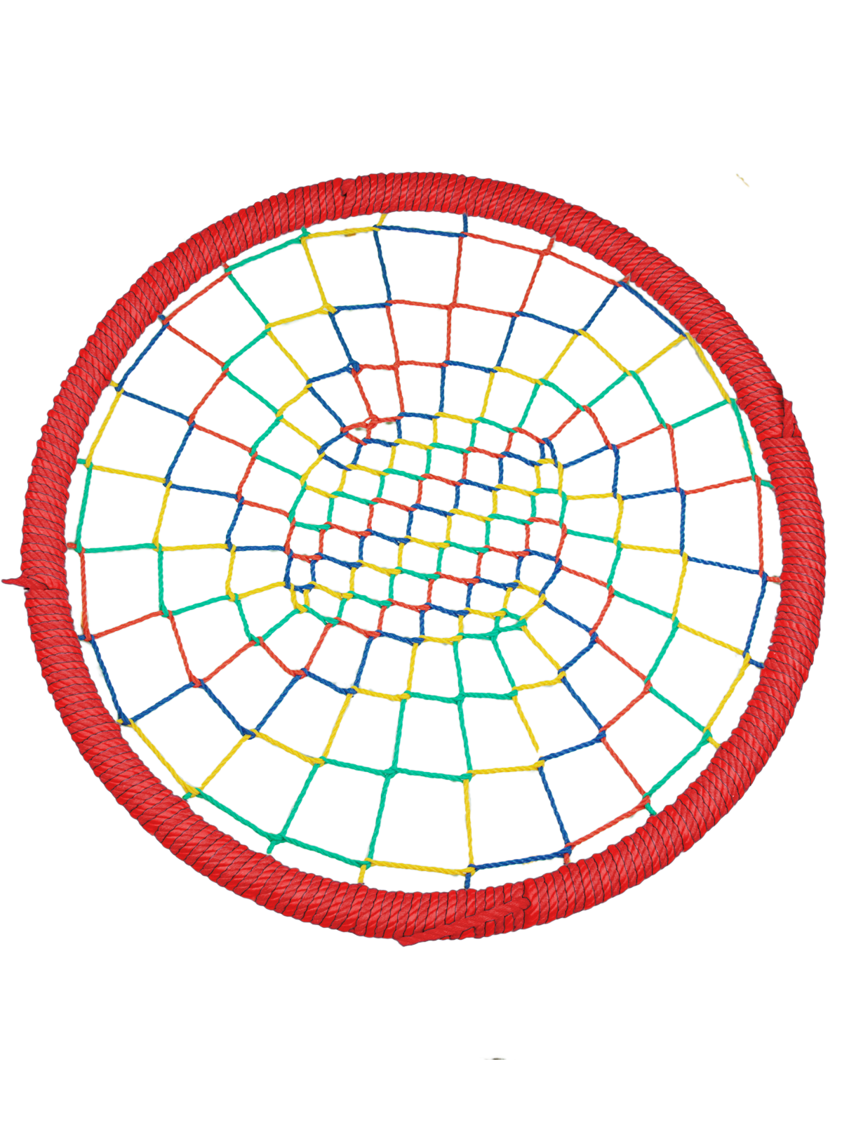 фото Разноцветные подвесные качели гнездо размер 100 см толщина обода 102 мм канат обода 16 мм jinn