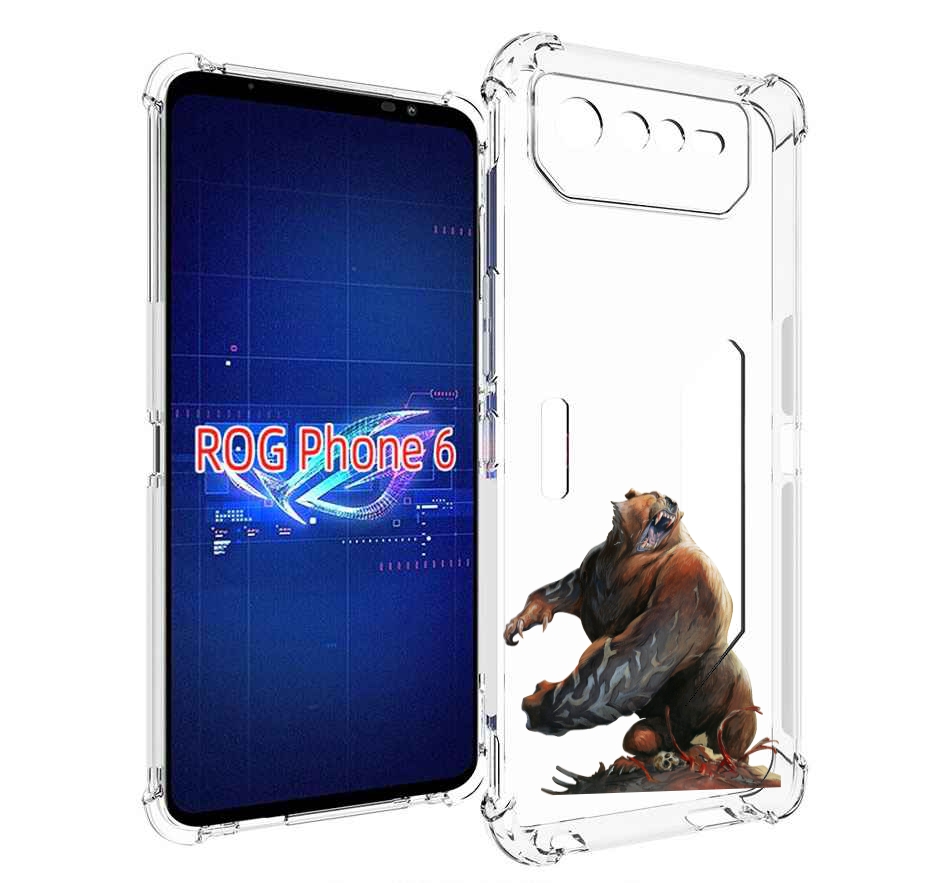 

Чехол MyPads Медведь-жестокий для Asus ROG Phone 6, Прозрачный, Tocco