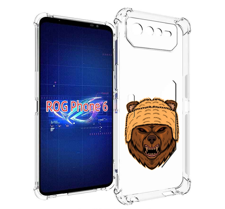 

Чехол MyPads Медведь-в-шапке для Asus ROG Phone 6, Прозрачный, Tocco