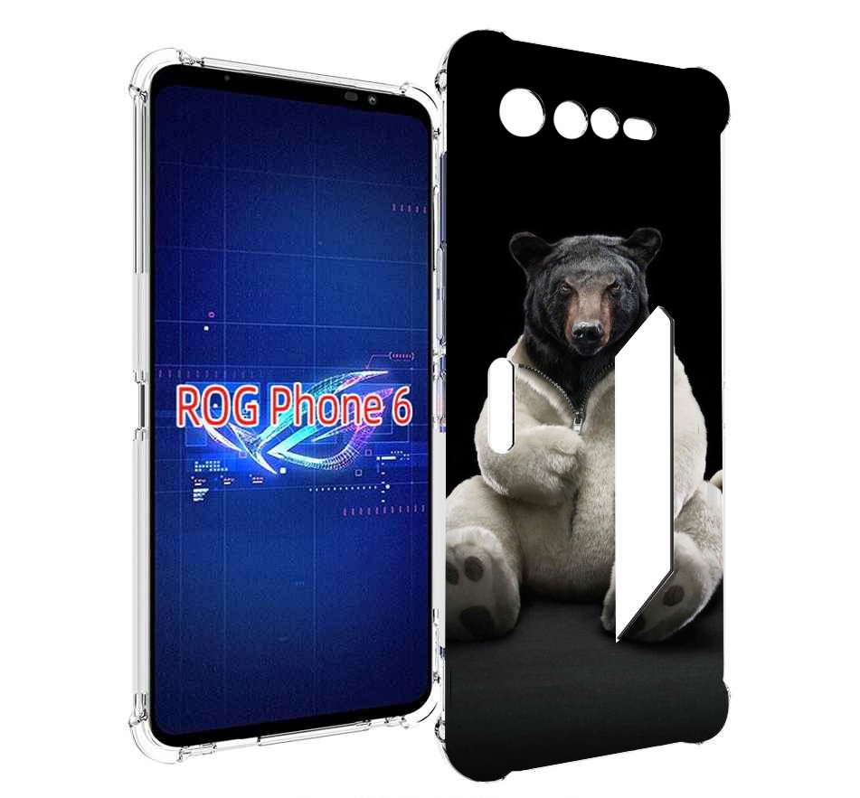 

Чехол MyPads Медведь-бурый-белый для Asus ROG Phone 6, Прозрачный, Tocco