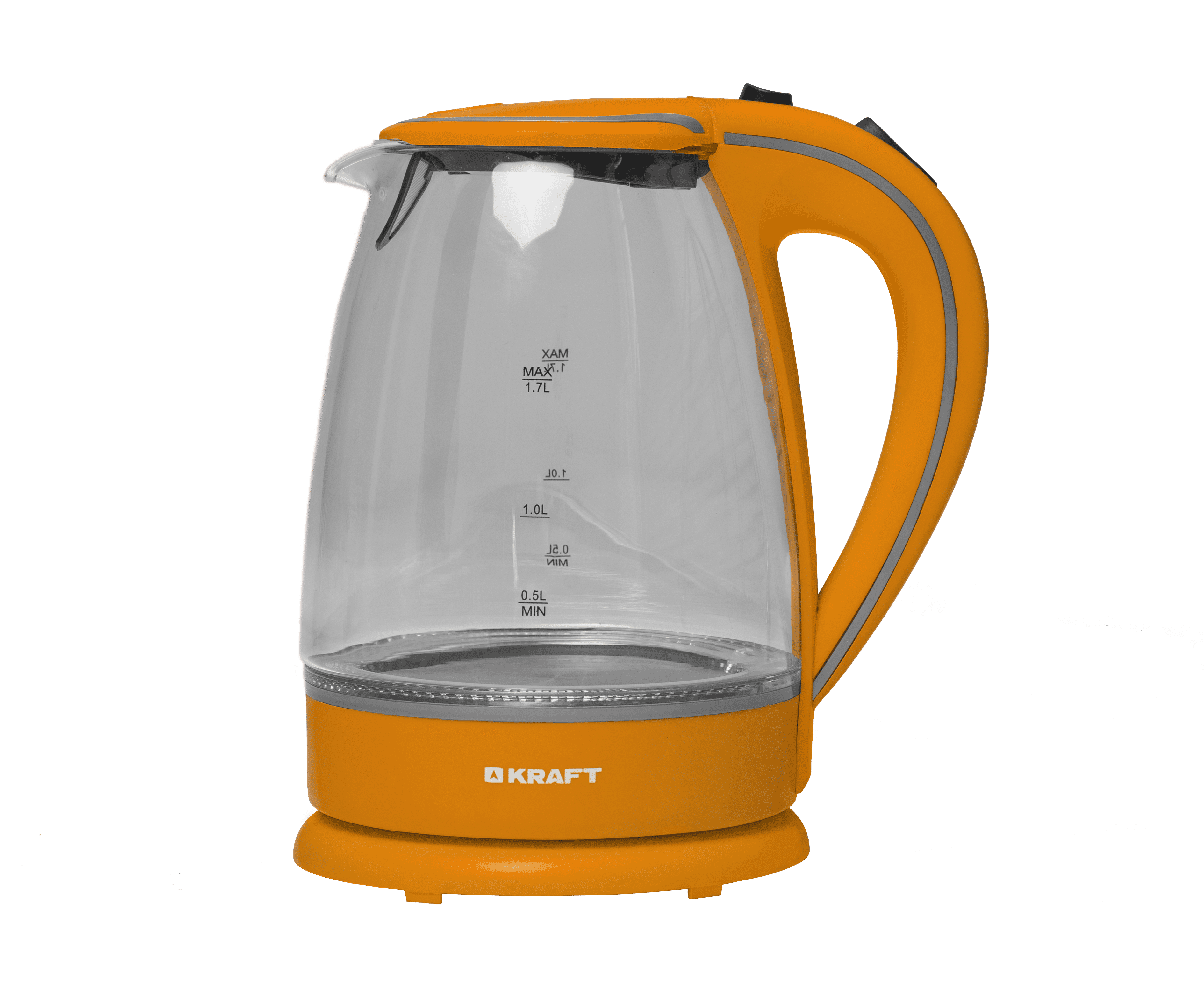 Чайник электрический KRAFT KF-KG1702OR 1.7 л оранжевый бордюр стеклянный sunrise su7h421 оранжевый 440х40 мм