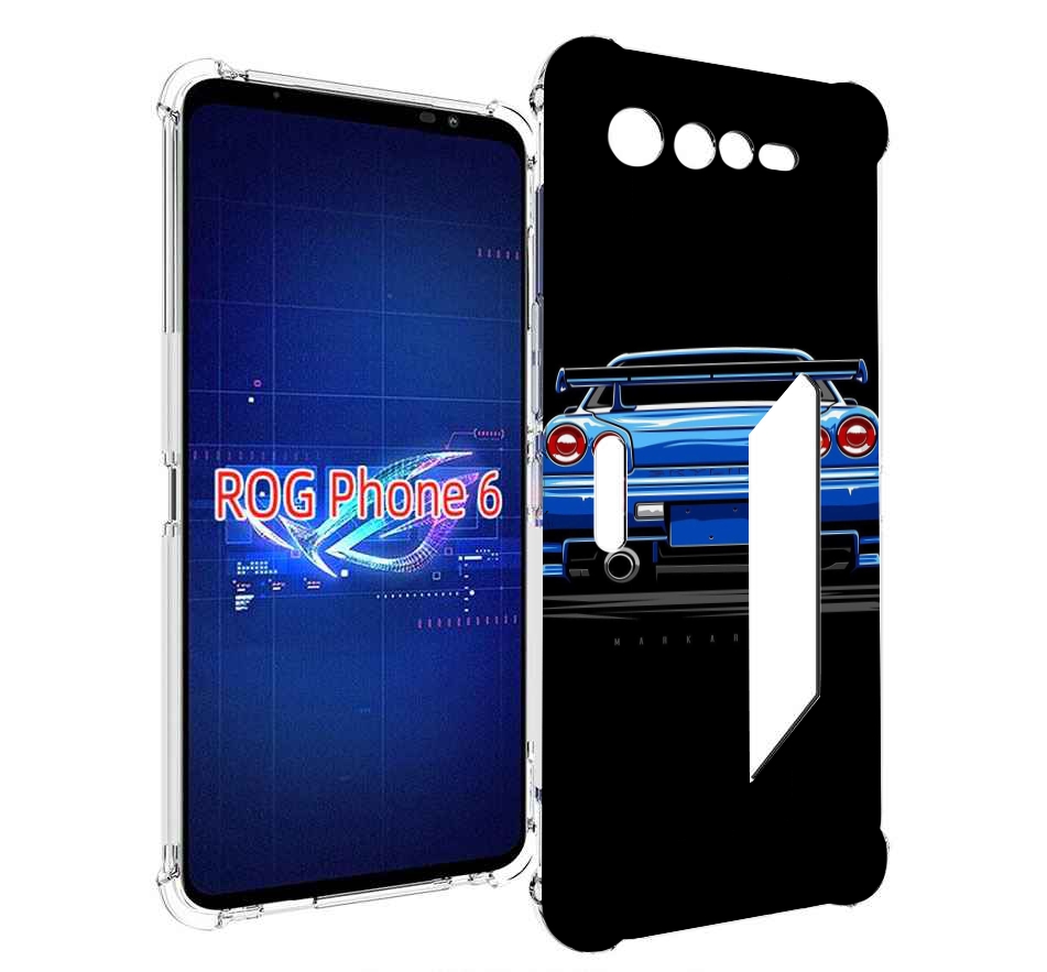 

Чехол MyPads Машина-синяя мужской для Asus ROG Phone 6, Прозрачный, Tocco