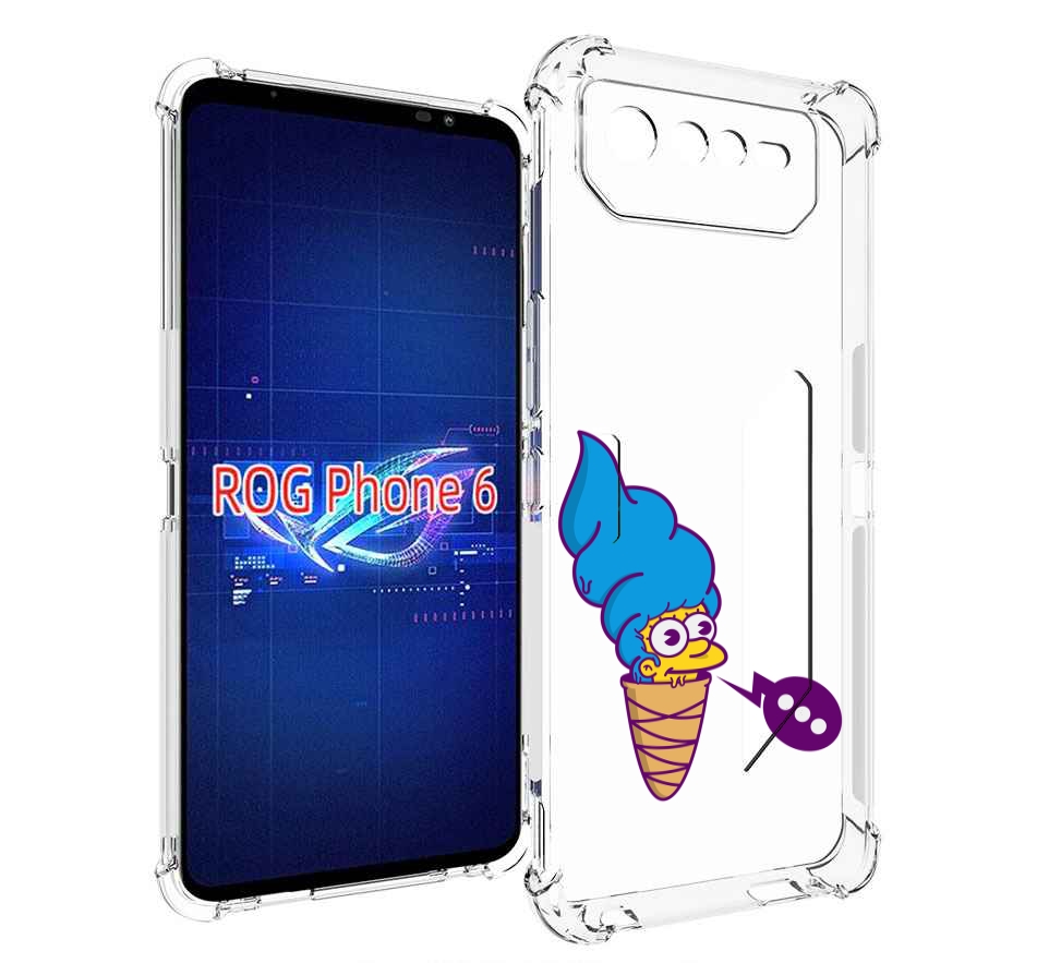 

Чехол MyPads Мардж-рожок для Asus ROG Phone 6, Прозрачный, Tocco