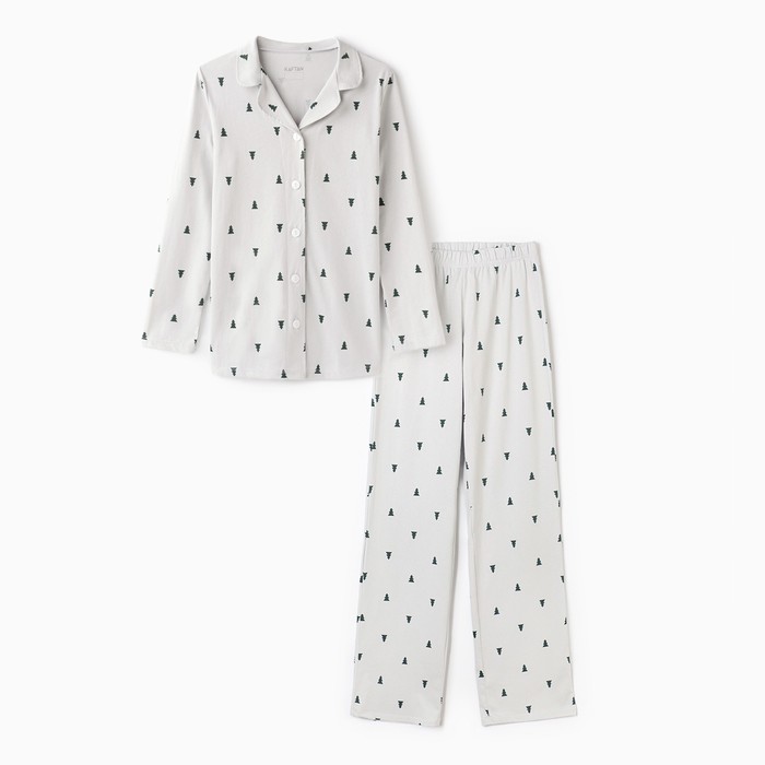 

Пижама женская KAFTAN Елки серая 40-42 RU, Серый, Елки
