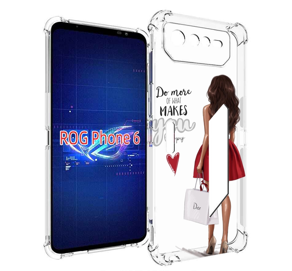 

Чехол MyPads Маленькие-радости женский для Asus ROG Phone 6, Прозрачный, Tocco